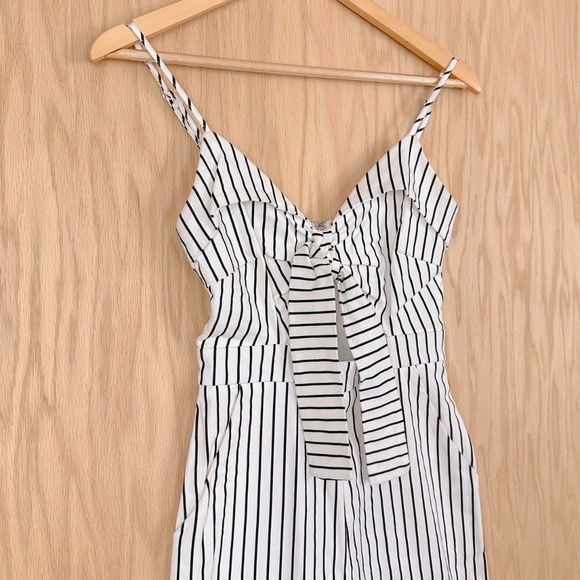 Main Strip Wide Leg Striped Jumpsuit - Picture 6 of 12